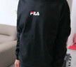 FILA 斐乐女装卫衣男女同款套头卫衣秋冬情侣款休闲加绒保暖长袖上衣 正黑色-BK XL 180/100A/XL 实拍图