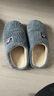 大嘴猴（Paul Frank）棉拖鞋男情侣时尚简约厚底家居保暖冬季拖鞋PF6661蓝色290 实拍图