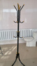 安尔雅 衣帽架铁艺衣架落地卧室立式简易挂衣架室内多挂钩 豪华款黑色 实拍图