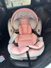 Heekin德国 儿童安全座椅汽车用0-4-12岁婴儿宝宝360度旋转ISOFIX硬接口 尊享粉(遮阳棚+上拉带+侧保护) 实拍图