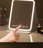 syouranled化妆镜折叠便携手持化妆镜带灯大尺寸卧室学生宿舍桌面美妆镜网红高清智能补光梳妆镜子美容镜 七夕情人节礼物送女朋友老婆【白色小号可折叠】 实拍图