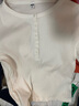 优衣库女装罗纹亨利领T恤/长袖修身短款内搭打底25新款479591 01 乳白色 M /160/84A 实拍图