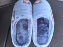大嘴猴（paul frank）棉拖鞋男士秋冬季室内家居拖鞋毛绒保暖厚底棉鞋男款深蓝280PF607 实拍图
