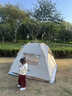 原始人 帐篷户外露营用品装备全自动速开便携折叠野营野外防雨室内 3-4人【两门两窗】充气垫套餐 实拍图