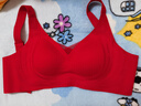 猫人本命年红色内衣女士无钢圈文胸无痕聚拢上托结婚喜庆鸿运性感胸罩 实拍图