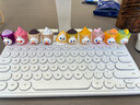 B.O.W航世 K-610 无线键盘圆形键帽键盘 笔记本电脑办公女生可爱小键盘 白色 实拍图