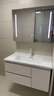 浴美优品实木浴室柜陶瓷一体盆卫生间洗手洗脸盆柜组合洗漱台镜柜奶油风 L16吊柜90cm智能镜柜+陶瓷盆 实拍图