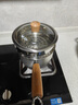 双枪（Suncha）奶锅316L不锈钢婴儿宝宝辅食小奶锅汤锅雪平蒸锅加厚带蒸笼 18cm 实拍图