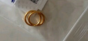 周六福简约足金999黄金耳圈耳环女生日礼物计价AA090923 一对 约1.18g 实拍图