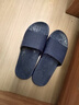 乐拖浴室拖鞋男夏季室内家用洗澡防滑情侣居家居软底简约凉拖鞋女夏天 藏青色 44-45 (适合43-44的脚穿) 实拍图