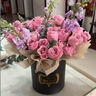 冉子花坊鲜花速递粉玫瑰抱抱桶向日葵花篮生日礼物送女友爱人同城配送 爱的抱抱紫色 实拍图