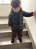 保姆鹅 儿童羽绒服宝宝中长款羽绒服男童面包服女童加厚羽绒服[NM2128] 炭黑 110 实拍图