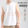 帛芮宽肩背心男纯棉运动无袖背心内穿健身篮球跑步男士白色打底汗衫 晒单实拍图