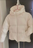 森马（Semir）羽绒服女冬90绒子短款三防花苞帽25高蓬防风连帽外套109725113028 实拍图
