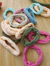 多巴胺渐变发圈发绳高弹力橡皮筋头发ins头绳马尾加粗发饰高级 三色花纹混装-10根 实拍图