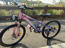 凤凰山地自行车男女变速山地车碟刹青少年儿童自行车学生单车 星际 粉紫【变速】后座+LED灯+辐条轮 22寸【适合130-170cm】 实拍图