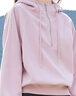 百图betu女装冬季新款卫衣连帽拉链款插肩袖显瘦宽松卫衣2411X06 粉红 M 实拍图