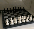 友邦（UB） 国际象棋黑白色磁性可折叠便携培训教学用棋 3810B-C(中号) 实拍图