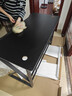 甄严选电脑桌台式电竞桌椅套装组合桌子办公家用桌学习桌书房书桌写字桌 【黑架+黑碳纤纹面】单桌120*60 实拍图