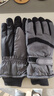 目丸保暖手套男女户外冬天骑行防寒风加绒厚触屏女防水冬季棉滑雪手套 6#雪花圆标黑色（拼色女款） 实拍图