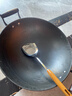 陆铁陆川铁锅生铁铸铁锅加厚家用炒菜锅无涂层不粘锅燃气适用大铁锅 双耳圆底 40cm （带盖铲）已开锅 实拍图