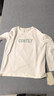 尚都比拉长袖纯棉t恤女春秋宽松显瘦内搭打底衫刺绣上衣 云白 L  实拍图