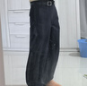 优衣库女装针织廓形长裤/弯刀镰刀裤子25秋冬新款483722 483722/69藏青色 S 实拍图