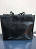 ANDSEEYOU真皮大包包托特包大容量2025新款牛皮女士上班商务休闲单肩包女包 黑色 实拍图