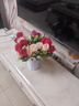 三沐简舍仿真花假花餐桌卧室客厅装饰品摆设花酒柜创意摆件工艺品塑料花 五彩桃香玫+花筐 实拍图