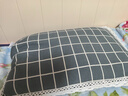 林夕一晨纯棉老粗布全荞麦壳枕头睡眠专用枕头深度颈椎枕芯护枕套荞麦皮 灰格 成人款（荞麦壳枕头）40*60 实拍图