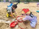 臻佑（Grsaed）儿童下水裤户外玩水服捉鱼赶海半身涉水裤连体鞋防水沙滩淡紫26码 实拍图