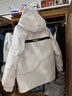 鸭鸭（YAYA）王一博同款城市轻户外羽绒服女2024冬季新款工装情侣防寒厚外套DY 白米彩色 S 165 实拍图