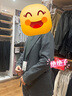 优衣库男装女装绒面针织茄克/西装外套夹克481006 07 青灰色 3XL /185/120C 实拍图
