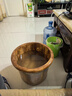 川柏香实木泡脚桶木桶洗脚盆木桶家用足浴桶泡脚木质香柏木碳化木制脚盆 30cm 【碳化无盖】+艾草30包 实拍图