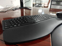 B.O.W人体工程学三模无线蓝牙键盘垂直鼠标套装软垫手托可充电笔记本电脑外设台式静音办公游戏打字键鼠 人体工学键盘充电鼠标套装丨沉稳黑丨背光款 实拍图