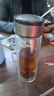 双层隔热玻璃杯耐高温水杯玻璃杯子双层高硼硅玻璃杯旅行装备 钢本色450ml 实拍图