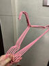 京东快递浸塑衣架防滑无痕加粗 防风耐用阳台家用衣柜收纳衣架 凹槽款粉色 5支 实拍图