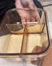 希乐扣Cilock高硼硅耐热玻璃饭盒上班族带饭可微波炉便当盒保鲜盒 琥珀三隔+包 实拍图