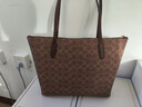蔻驰（COACH）【品牌直供】女包ZIP TOP TOTE托特包单肩包 棕色CBT20生日礼物 实拍图