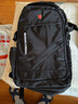 JINSHIWQ双肩包男大容量商务旅行背包登山书包电脑包黑色 升级加大号 实拍图