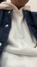 查尔斯桃心连帽卫衣男女情侣同款纯色基础百搭加绒加厚套头上衣白色M 实拍图