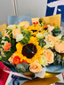 艾斯维娜鲜花速递向日葵混搭花束生日礼物全国同城配送 向日葵香槟韩式花束 实拍图