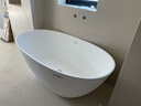 九牧（JOMOO）卫浴人造石浴缸家用成人独立式薄边洗澡泡澡池深泡椭圆形浴池缸 1.4m椭圆人造石浴缸YC12614 实拍图