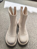 百丽真皮时装靴2025冬新弹力短靴瘦瘦靴B1538DD5 元气米 38 实拍图