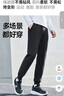 特步运动裤秋冬新款健身跑步裤透气卫裤针织束脚男裤子保暖通勤休闲裤 0159直筒-秋款-正黑色 L 实拍图