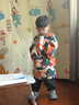 葆氏宝宝长袖罩衣防水隔脏围兜儿童绘画画衣服反穿男女幼儿园美术围裙 实拍图
