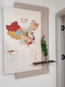 画画小镇中国地图玄关装饰画水培绿植砂岩画2026新款入户走廊高档立体挂画 ZP5659【中国地图】 整体尺寸：53*80cm 不带灯款 立体砂岩画+水培花瓶+仿真绿植 晒单实拍图