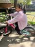 凤凰山地自行车男女变速山地车碟刹青少年儿童自行车学生单车 星际 蓝玫【变速+三刀轮】 22寸【适合130-170cm】 实拍图