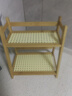 藤编中古风收纳桌面置物架宿舍办公厨房杯架整理收纳展示架多肉 【原色款】双层26CM长 实拍图