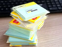 得力（deli）12本彩色便利贴粘性便签纸 76*76mm备忘留言纸/记事贴/自粘留言本办公用品P07156 实拍图